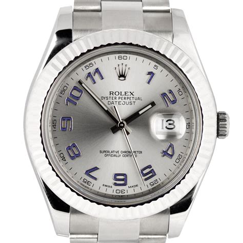 Rolex Datejust II 116334 Oyster Quadrante Argento Arabi